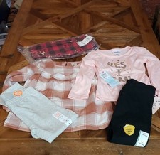 2Tops Little Lass , Carters  3Leggings Cat  Jack , Jumping Bean, 1st Impressi