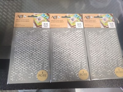 3 Pks Chicken-Wire Stencil Sheet - Reusable - 4'' X 6'' New 