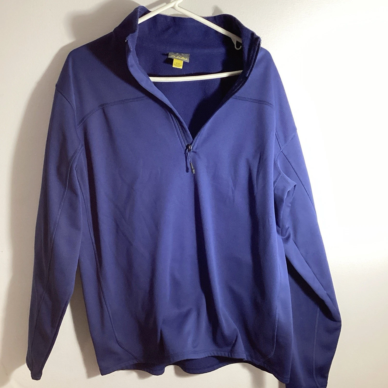 CABELAS Lightweight Fleece Lined 1/4 Zip Jacket Men's SZ L Outdoor Pullover