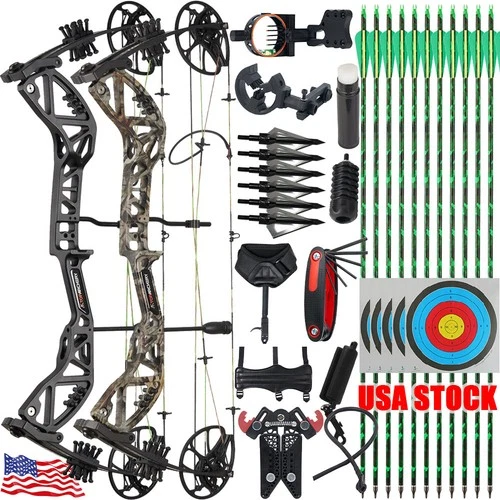 Compound Bow Set 30-70lbs Archery Hunting Kit 310FPS Adult Arrow Target Practice