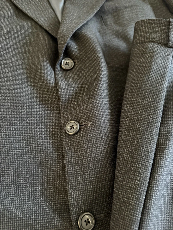 Traje de Hombre Southwick 48R Azul Glenn Check Vintage Hecho en EE. UU. Foto 2 de 4