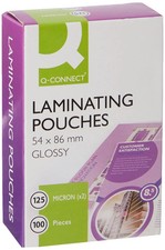 125 Micron Laminating Pouch, 54 x 86 mm - Pack of 100