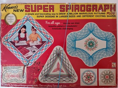 Vintage 1969 Super Spirograph Set 2400   Kenner Drawing Toy   Missing Pieces 