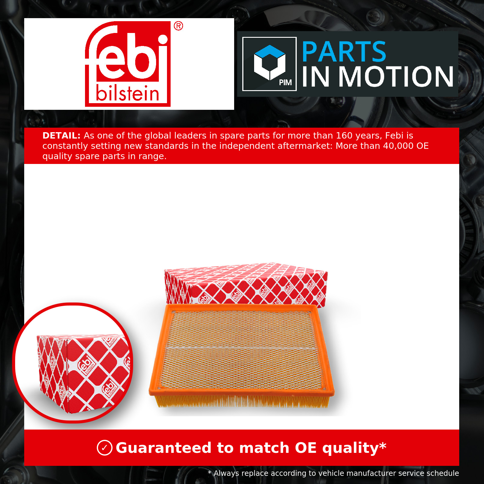 2x ✅Fits FEBI FE32137 Air filter FE32137 Air filter (Cartridge) fits ⭐UK Seller⭐ - Image 3
