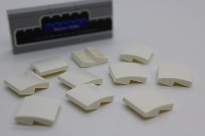 Lego (c) 10x Dachstein gebogen - 2x2 - weiß - 15068 - tile White