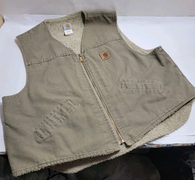 Vintage Carhartt V13DES Sherpa Lined Work Vest | eBay