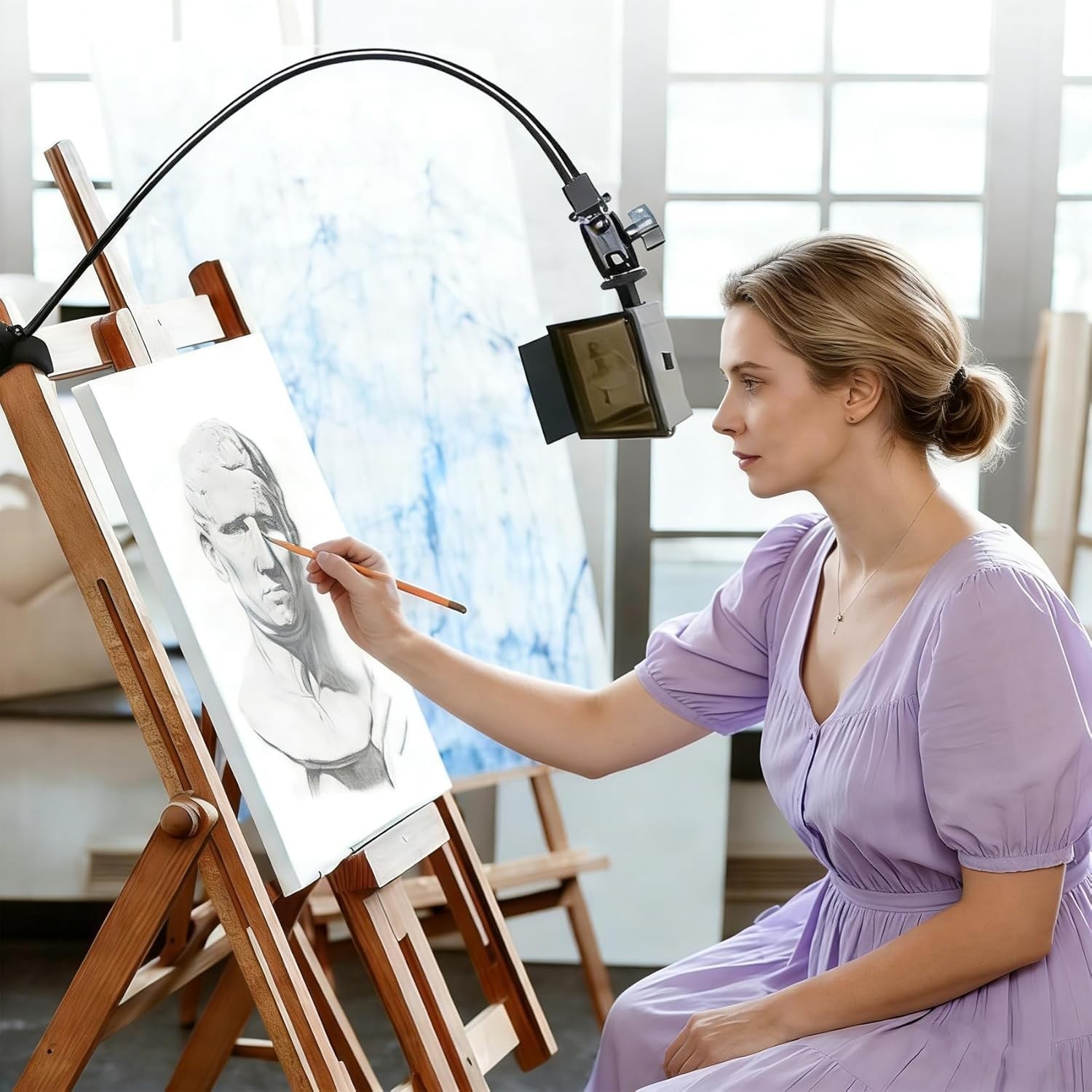 See-Through Camera Lucida Drawing Tool, Optical Drawing Aid 360° Adjustable