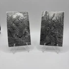 Lot Of Two 0.5 Oz .999 Fine Silver Cards.  Abominable Snowman And Krampus.  1Toz