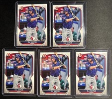 LOT OF 5 2023 BOWMAN DRAFT 1ST PAPER  PROSPECT BD101 C.J. KAYFUS GUARDIANS RC