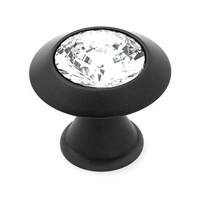Alno C214-CLR/BRZ Swarovski Crystal 1 1/4'' Crystal Knob Bronze
