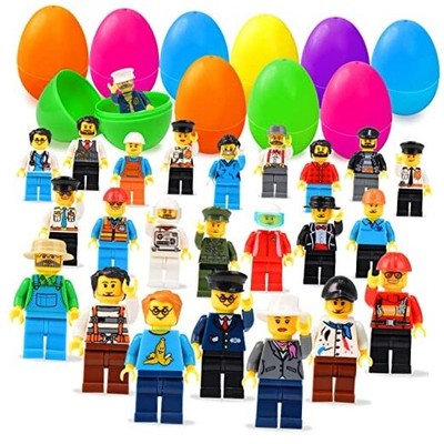 24PCS Easter Eggs + 24PCS Mini People Easter Egg Fillers Easter Basket 