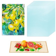 10 Pack Sublimation Glass Cutting Board Blanks, 11"x7.87" Heat Thermal Transf...