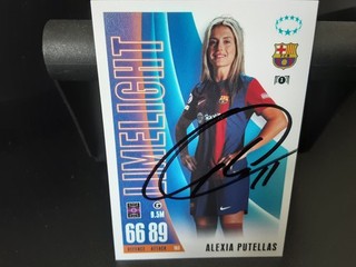 ALEXIA PUTELLAS BARCELONA WOMEN Hand Signed Attax Football trade card