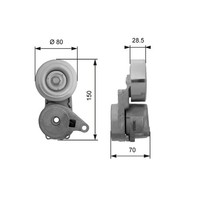 Gates Riemenspanner Keilrippenriemen Drivealign™ T38413 FüR Mitsubishi Outlander