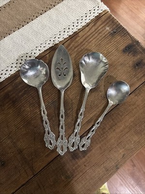 Oneida Community Chandelier Set Of 4 Serving Pieces Stainless Flatware(M)