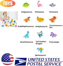 Montessori wooden toys, dinosaur shape matching (dinosaur hatching eggs)