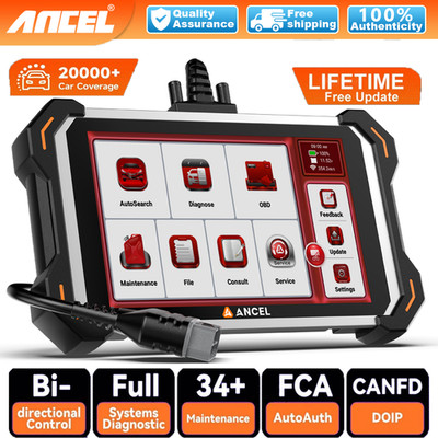 ANCEL DS600 Elite Automotive Bidirectional ECU Coding OBD2 Scanner OIL ABS DOIP