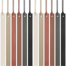 12 Pcs Leather Bookmarks Back to School Gifts Colorful Leather Bookmarks for ...