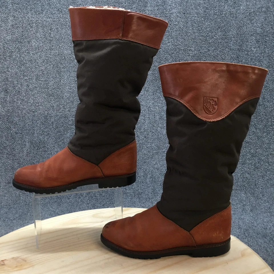 Botas Eddie Bauer para mujer 7,5 de altura piel de oveja marrón tirar informales Foto 2 de 4