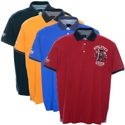 Kitaro Poloshirt Polo Shirt Hemd Herren Kurzarm Baumwolle Piqué Plusgröße