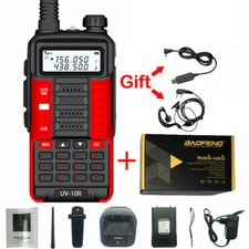 US BAOFENG UV-10R DUAL BAND 2-WAY RADIO FM LONG RANGE HAM WALKIE TALKIE 128CH