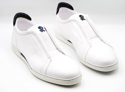 NWT STEFANO RICCI Leather Sneakers EAGLE Shoes  Eu 42 Uk 8 Us 9 SR1088