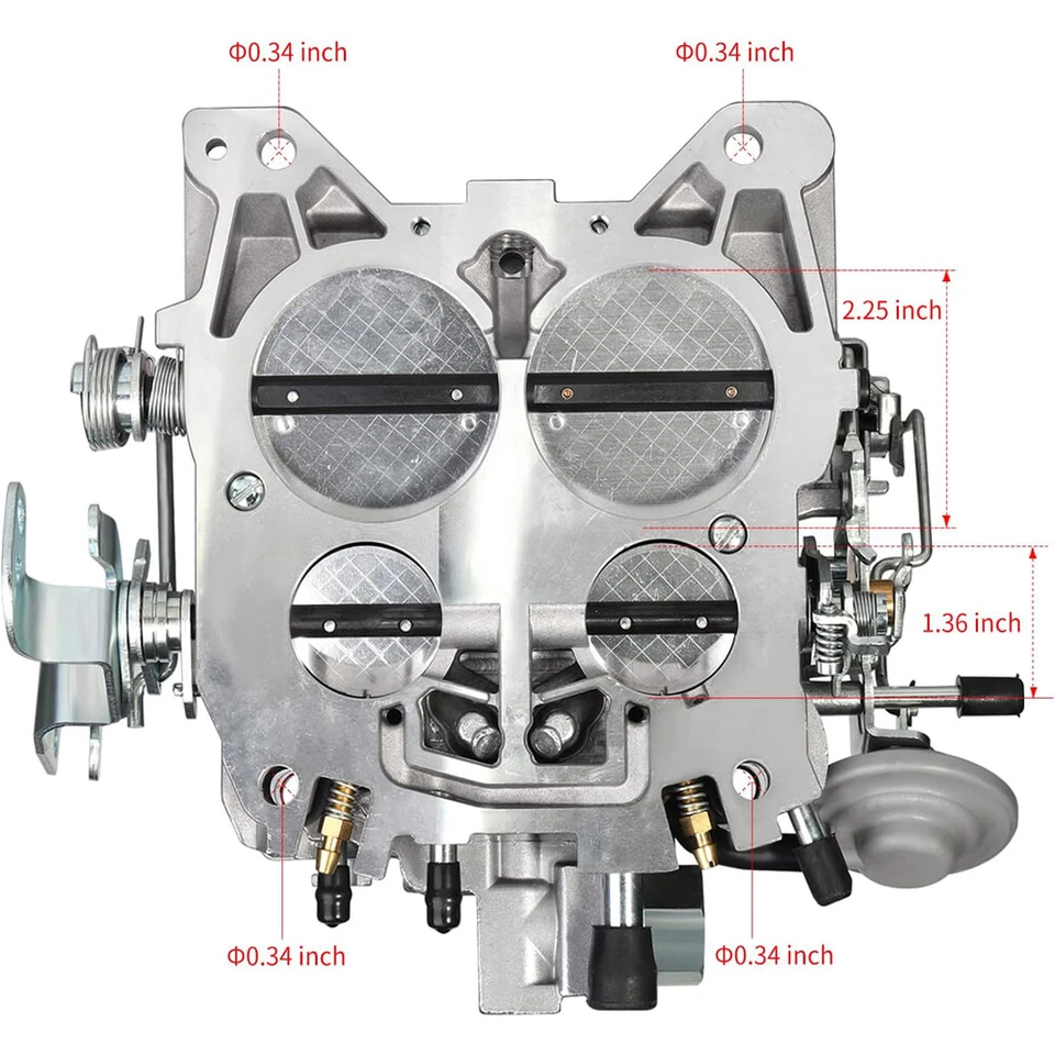 For Chevy 327 350 427 454 750 CFM 4 Barrel 4MV Rochester Quadrajet Carburetor Foto 2 de 4