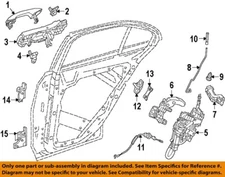 MERCEDES OEM 14-19 C300 Rear Door Lock Hardware-Handle, Outside Cover 0997602800
