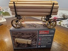 Vintage Wilesco A426 Langholzwagen schwarz/messing im Originalkarton
