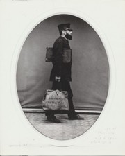 PHOTO OF POSTAL WORKER IN UNIFORM FROM NEGATIVE ON PHOTO PAPER