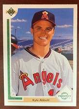1991 Upper Deck #51 Kyle Abbott Rookie California Angels RC Top Prospect