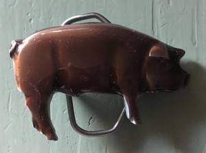pig belt buckle