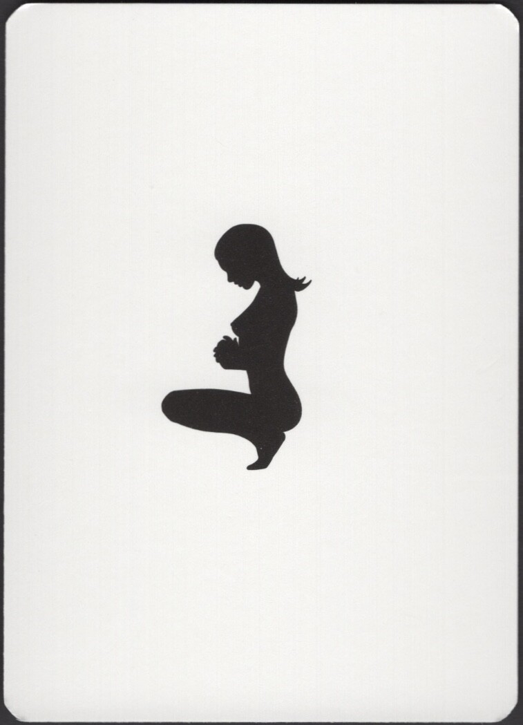 Playing Cards Single Card Old Wide POSING GIRL LADY MODEL Art Silhouette  Picture | eBay
