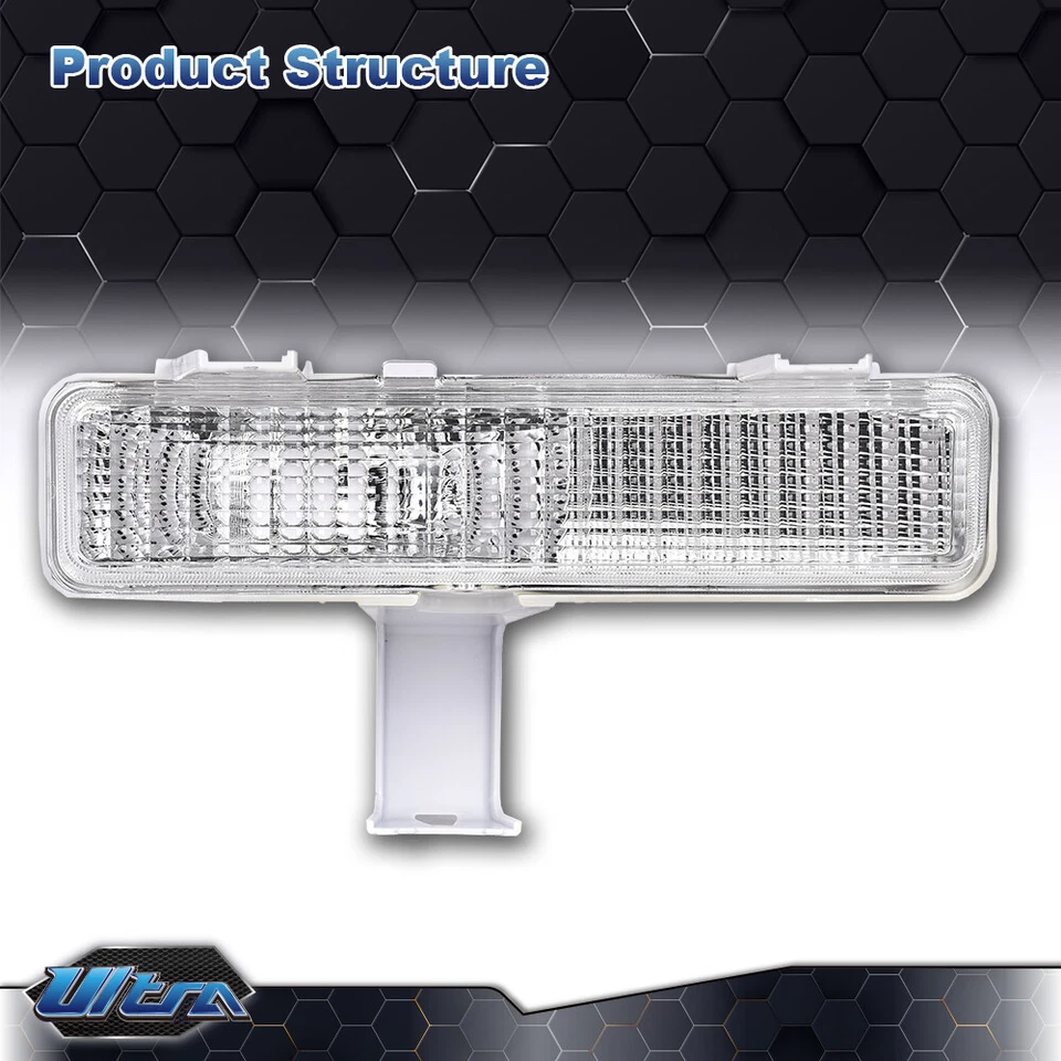 Par de luces de señal de giro aptas para parachoques de lente de plástico Chevrolet Caprice 1980-1990 Foto 2 de 4