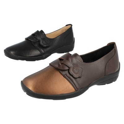Ladies Easy B Black / Bronze Shoes : Abbey