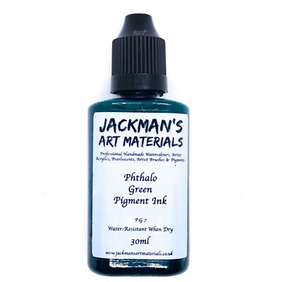 Phthalo grüne Zeichentusche (wasserfest) 30 ml - Jackman s Art Materials