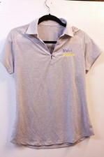 MOBILE ONE 1 DELVAC OIL GAS FUEL MUJER DIGI BREZO GRIS CLARO POLO CAMISETA M