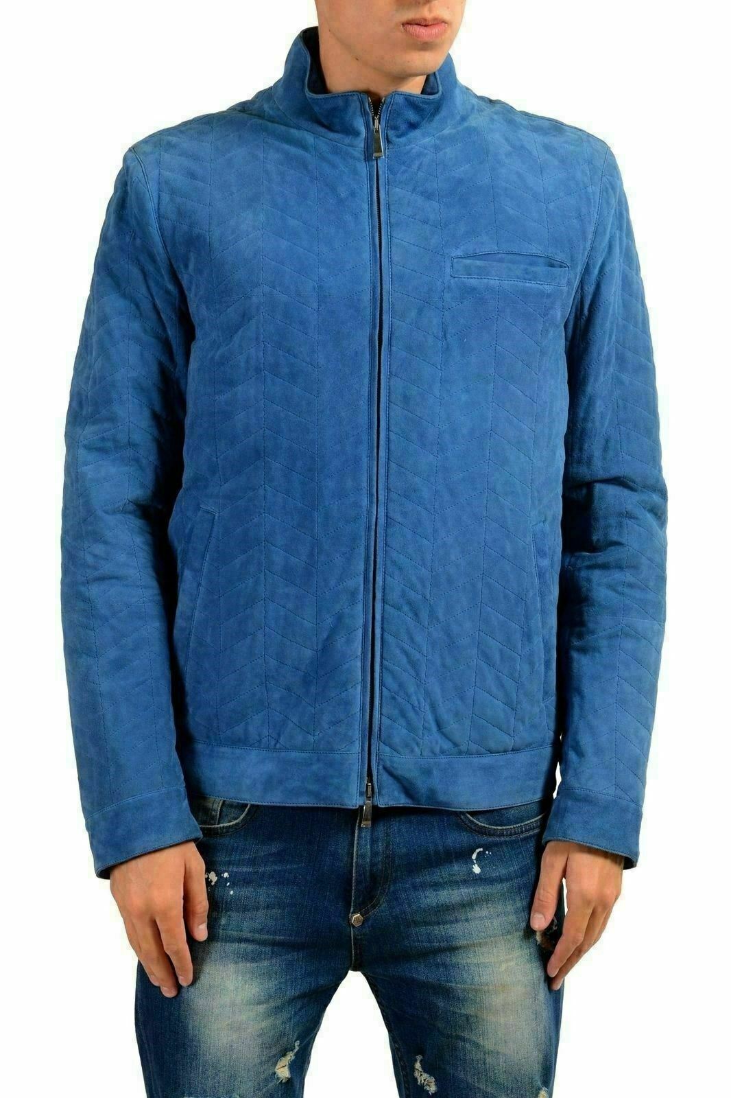 Мужская куртка Malo из 100 замши синего цвета на молнии US M IT 50 259390₽