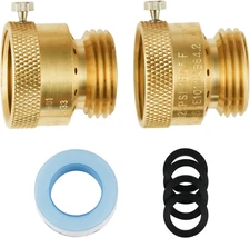 Brass Vacuum Breaker Set 3/4" Anti-Siphon Hose Bib Valve - 2 Pack