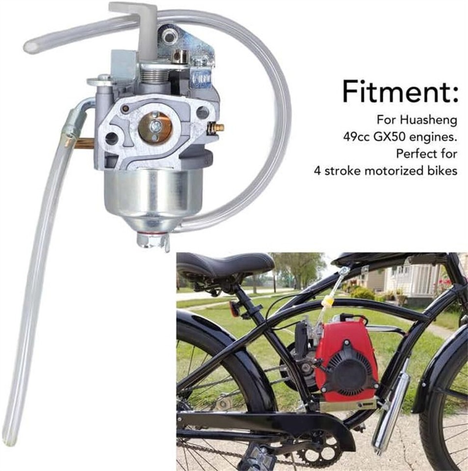 Carburetor For Huasheng 49cc/ GX50 Engines 4 Stroke Motorized Bicycle