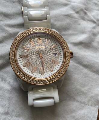 versace watch rose gold diamond cereamic