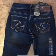 NWT NEW 75 Silver Jeans Women's Dark SUKI Skinny Jeggings Jeans 24 25