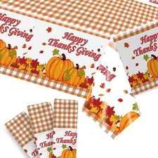 KatchOn Thanksgiving Table Cloths Disposable Rectangle - Large 108X54 Inch Pa...