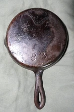 CHICAGO HARDWARE FOUNDRY HAMMERED 6 1/2" CAST IRON SKILLET 8 3 G FAST SHIPPING