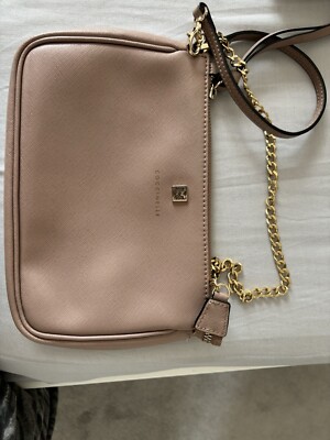 coccinelle rose pink leather bag UK