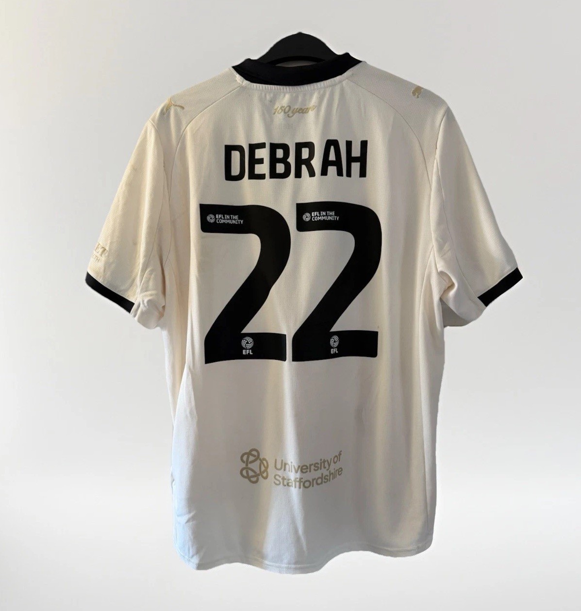 Match worn Carabao Cup Jesse Debrah Home Shirt - Port Vale vs Arsenal 24.09.25
