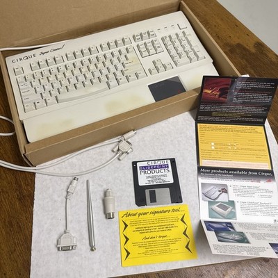 Vintage Cirque (CIC360) Input Center Glidepoint Keyboard w/ Signing Tool, Floppy
