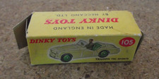 Original Vintage Dinky Toys 105 Triumph TR2 Sports BOX ONLY - Very Good