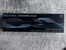 New In Box, Bio Ionic Long Barrel Styler Curling Iron 1inch