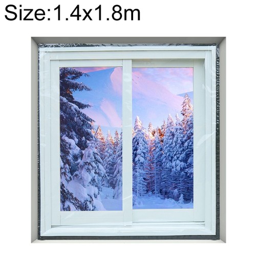 Window Insulation Film 1.4x1.8m Double-Layer Soundproof, Windproof, Warm Seal
